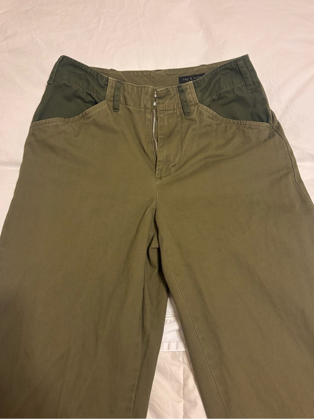 rag & bone Two-Tone Olive Green Chinos